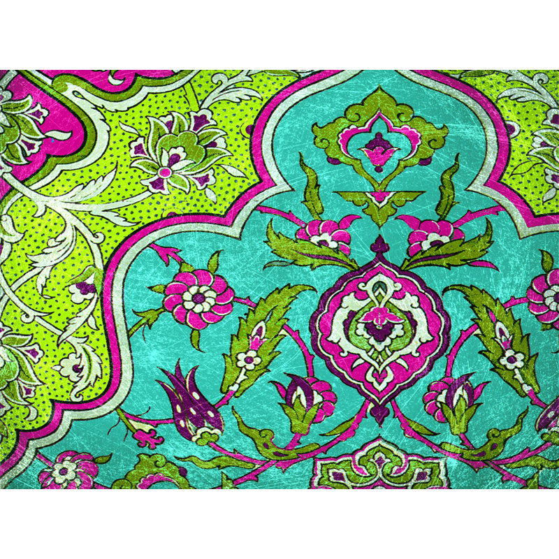 Carreau décoratif Boho - peinture sur toile tendue, H 36 po x l 48 po