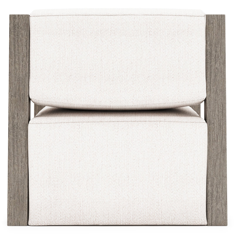 Leilani Outdoor Teak Swivel Lounge Chair, Weathered Teak