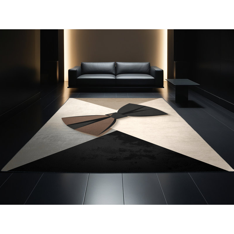 Tapis beige doux et moelleux Elwell, 5x7