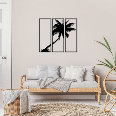 Elegant Black Metal Wall Accessory, 12.6 x 0.6 x 34.6 inches | 100% Metal Construction, Thickness: 0.06 inches | Lightweight at 1.5 lbs | Easy Wall-Mount Design for Modern Home Decor, Stylish and Durable