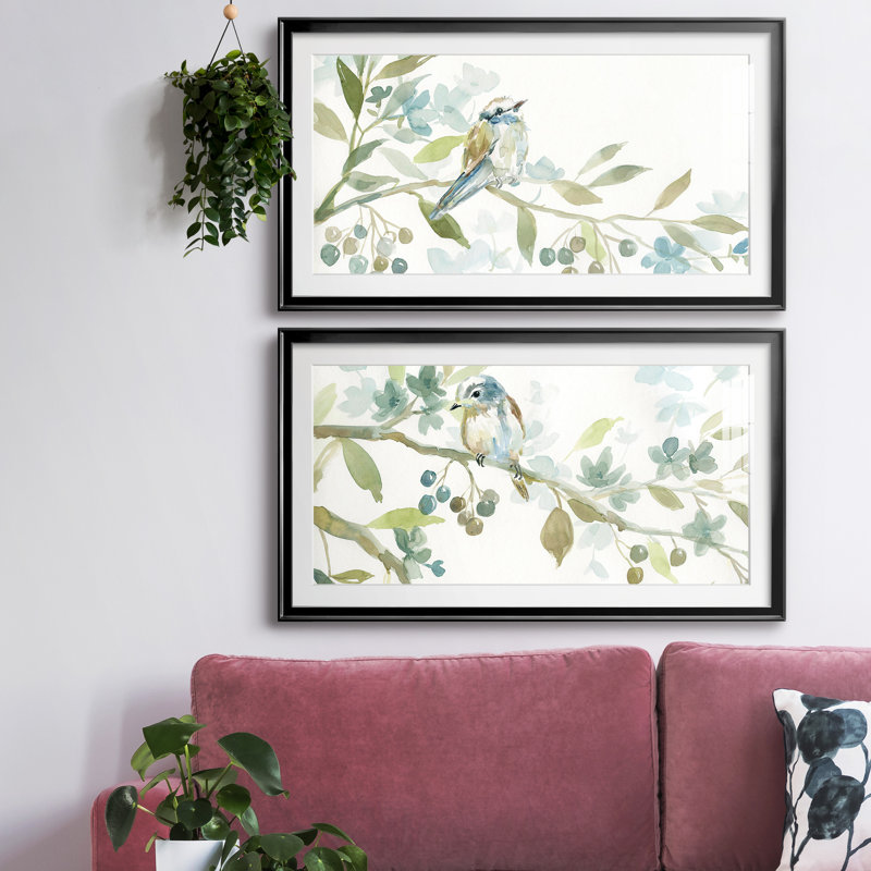 Début du printemps I - ensemble de 2 cadres photo, H 14,5 po x l 53 po x P 1,5 po, Argent