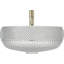Lavabo de salle de bain circulaire en verre transparent 17 po Pupura