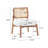 Polyester Upholstered Side Chair Set with Sturdy Wooden Frame