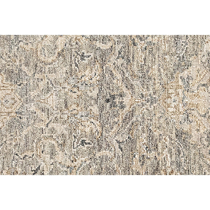 Hand Knotted Area Rug in Grey And Gold, Runner 2'6" x 8'