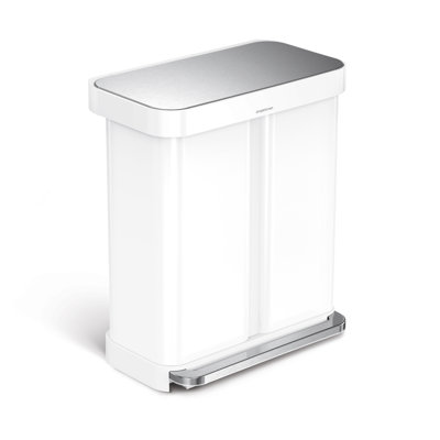 Simplehuman 58L (34/24) Dual Compartment Pedal Bin With Liner Pocket