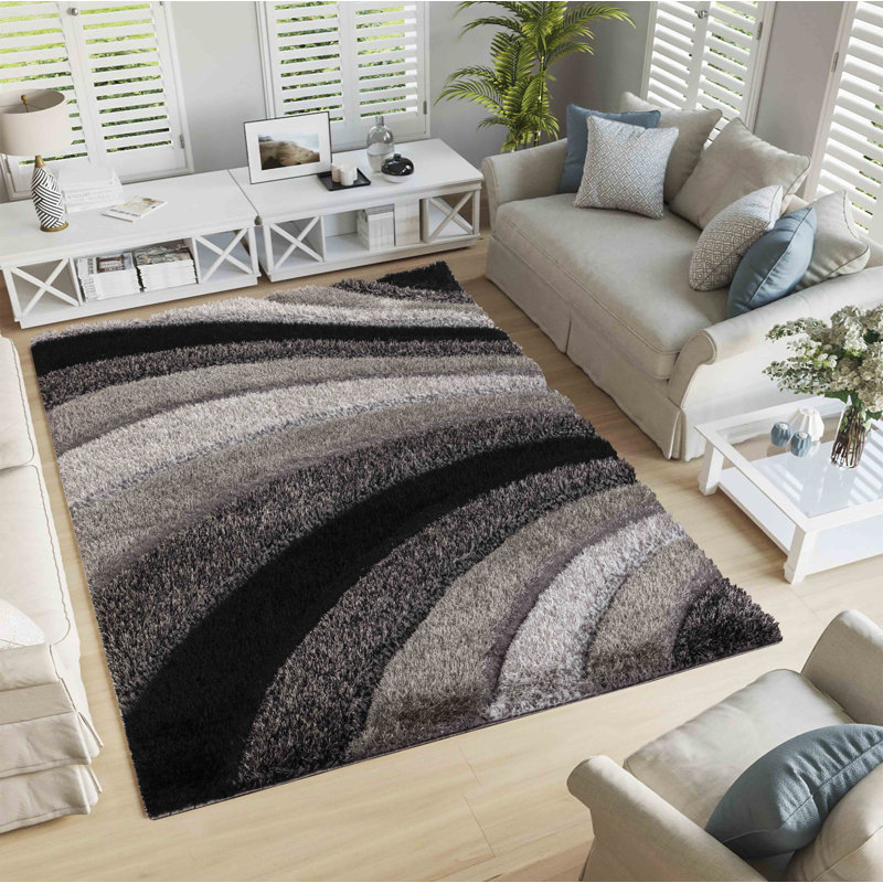 Runner Boise Geometric Shag Area Rug, Rectangle 120 x 170cm