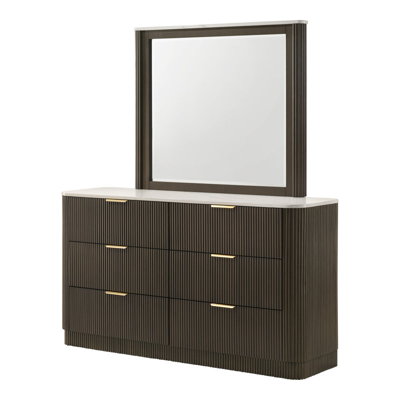 Ensemble commode et miroir 2 pièces Tussilage