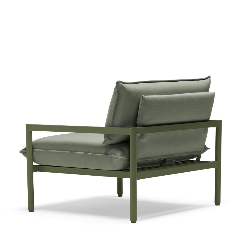 Terra Outdoor Lounge Chair, Olive