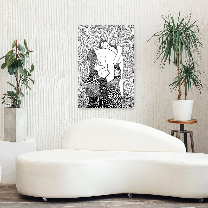 Ethereal Embrace Abstract Contemporary Modern Wall Art Print, 91.44cm H x 60.96cm W