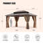 12 Ft. W x 10 Ft. D Metal Patio Hardtop Gazebo-129549866