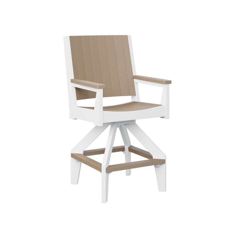 Chaise de bar Berlin, Bois vieilli, 25.5"