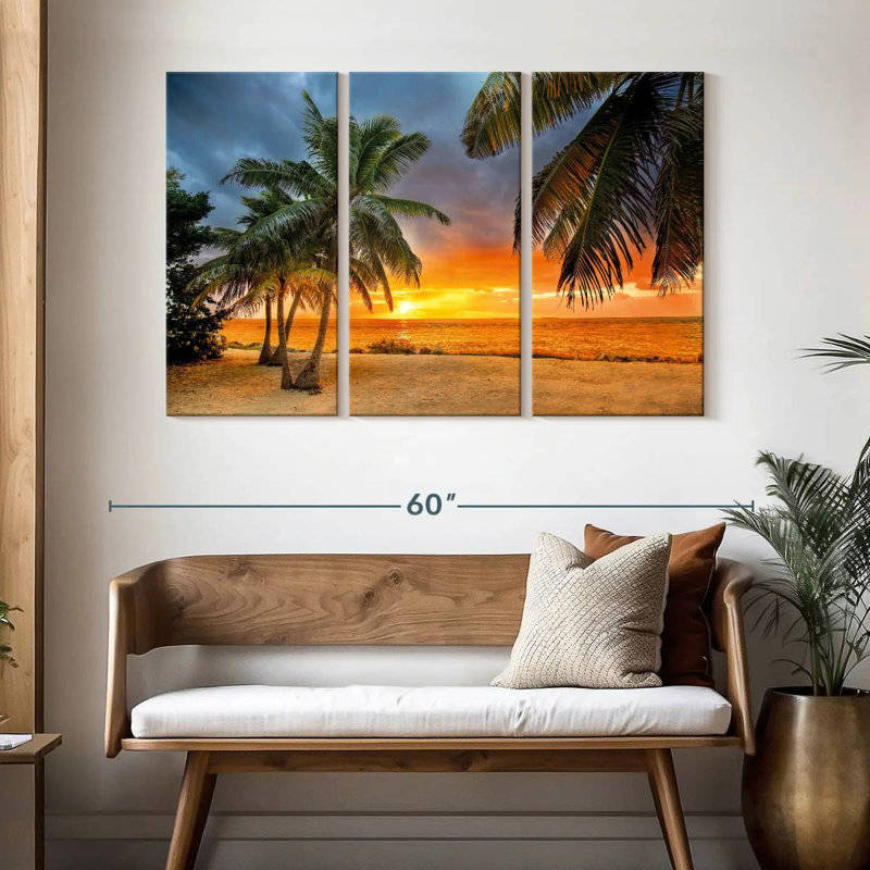 Coucher de soleil Key Key Tropical Gillard, H 32 po x l 50 po