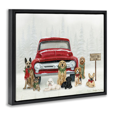«Royal Pups Holiday Motif Floater», art mural par Danielle Murray