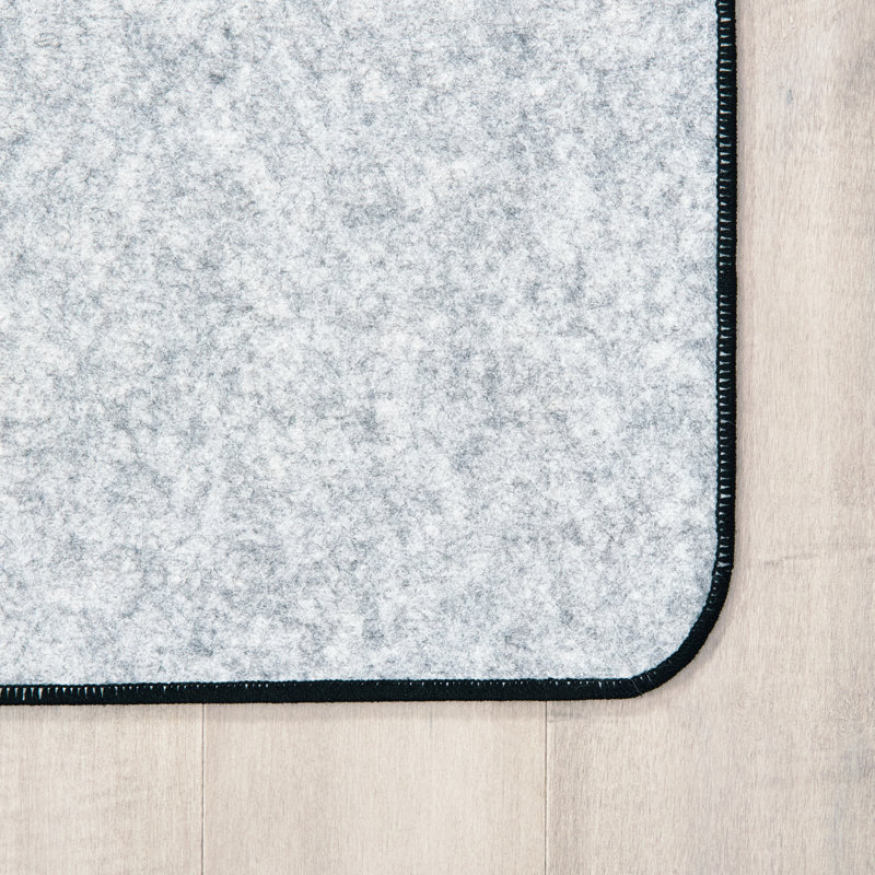 Spaced Out Machine Washable KID$ Value Rugs™ Tufted Blue Area Playroom Rug, Rectangle 4' x 6'