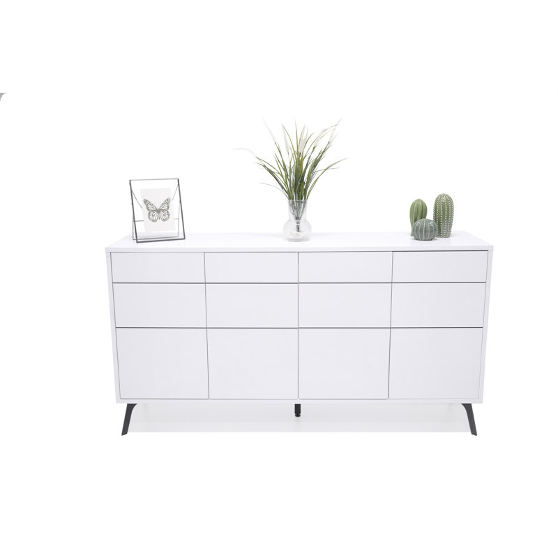 Buffet 4 portes Tom (blanc), Blanc