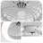 18 Inch Enclosed Ceiling Fan With Light And Remote, Flush Mount Bladeless Modern Low Profile Ceiling Fan For Bedroom Kitchen Dining Room