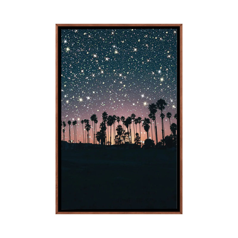 Crépuscule ciel scintillant-impression d’art graphique, H 26 po x l 18 po x 1,5 po, Cadre bois classique, Pas de tapis