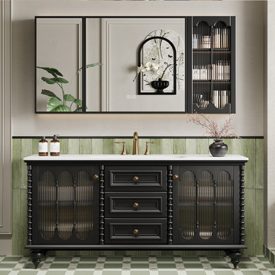 Retro Luxury Style Bathroom Cabinet