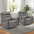 38.2" Wide Modern and Soft Vegan Leather Swivel and Glider Manual Recliner (Set Of 2)