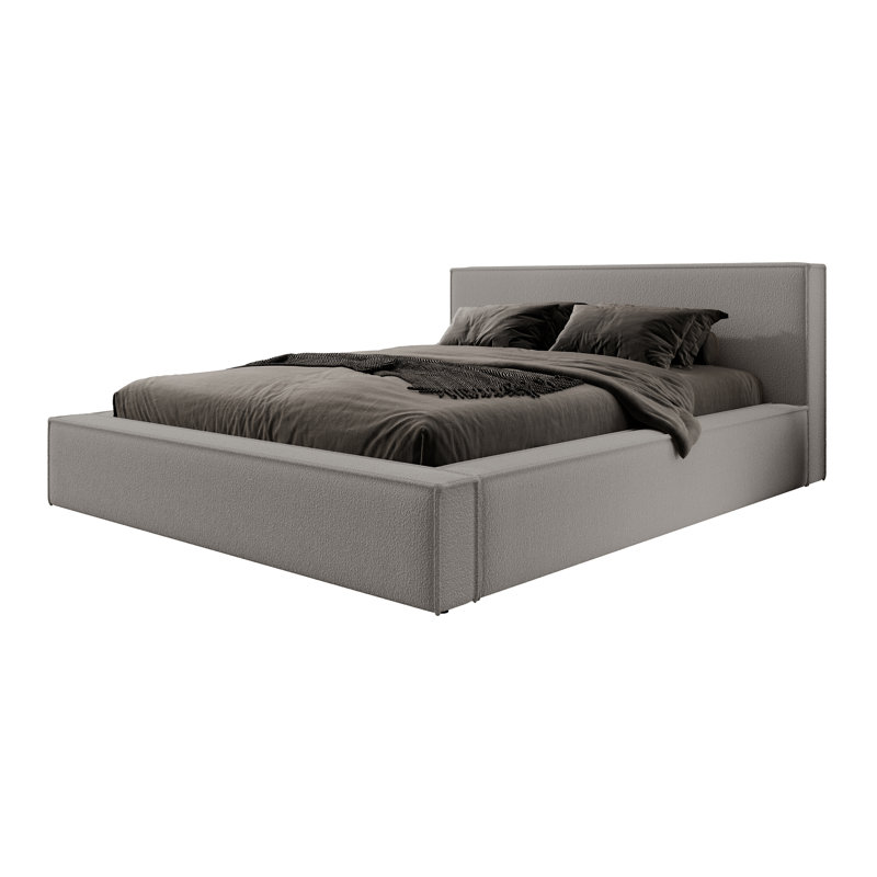 Nichollette Upholstered Ottoman Storage Bed, Dark Grey, 140 x 200 cm