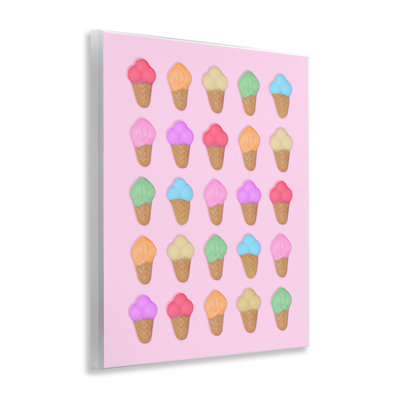 Plaque murale de bonbons en forme de crème glacée, design par Lish Creative
