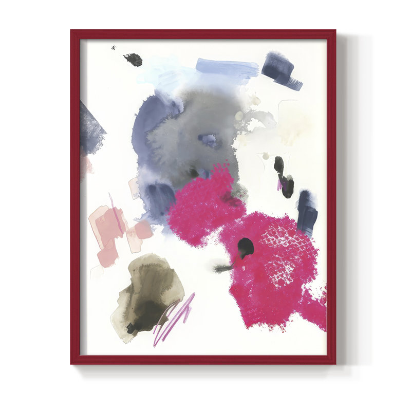 Mirame I Framed Print - Solid Wood, Red, 30" H x 24" W