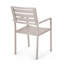 Chaise de salle à manger d'extérieur moderne en aluminium (ensemble de 2)