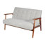Solid Wooden Frame Loveseat Upholstered Sofa 