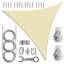 Voile d'ombrage triangulaire Amgo avec trousse de quincaillerie et treuil 200 g / m² Amgo-111679741-111679750