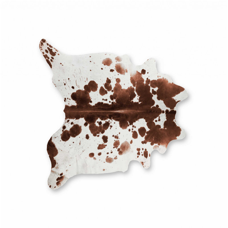 Tapis blanc/brun zone vache Batista