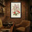 Arrangement floral de plantes et de fleurs avec des fleurs roses et rouges-1980676681