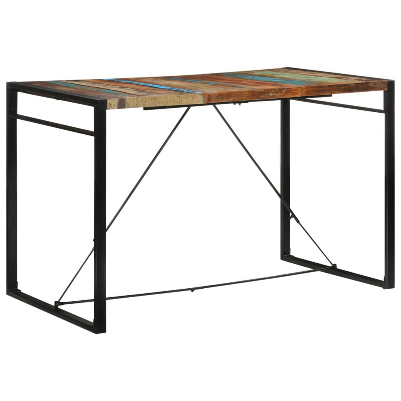 Bar Table 110 Cm Solid Wood Reclaimed, 110cm H x 175cm W x 90cm D