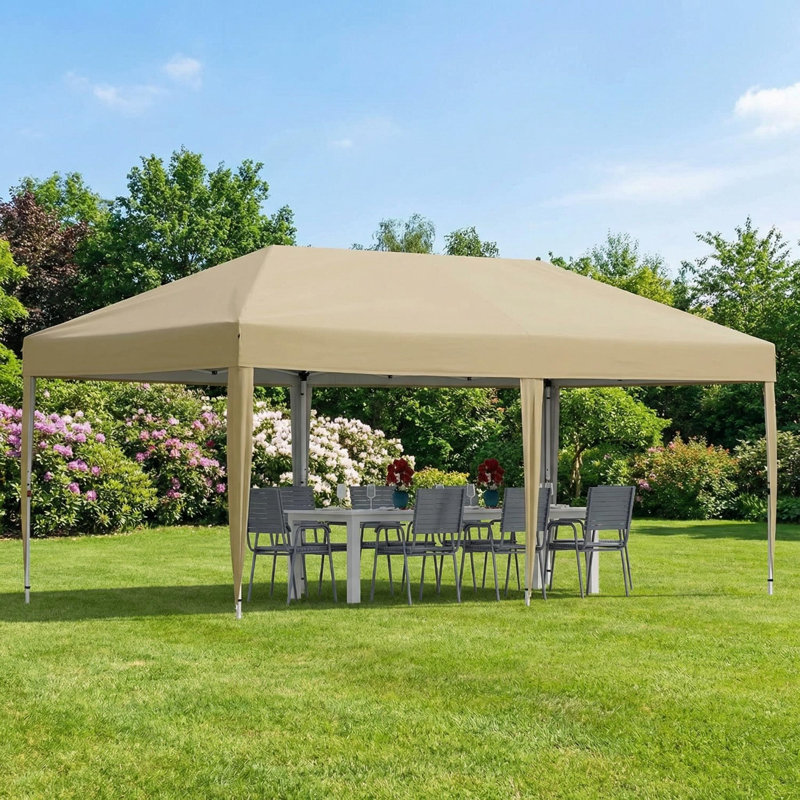 Auvent escamotable, hauteur réglable, Beige