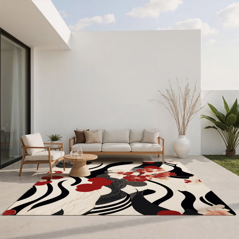 Cherry Horizon Indoor And Outdoor Area Rug, Rectangle 2' x 3'