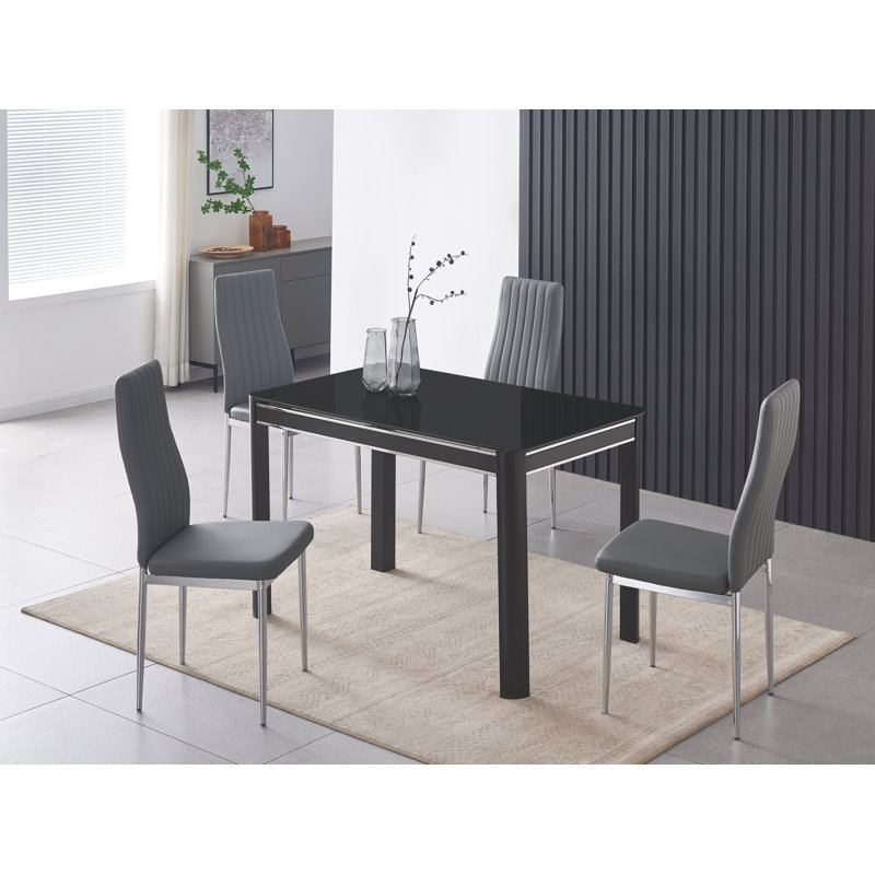 Nicara 4 - Person Dining Set, Grey