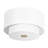 Aurevane 3-Light Dimmable Double-Layer Drum White Fabric Shades Flush Mount Ceiling Light