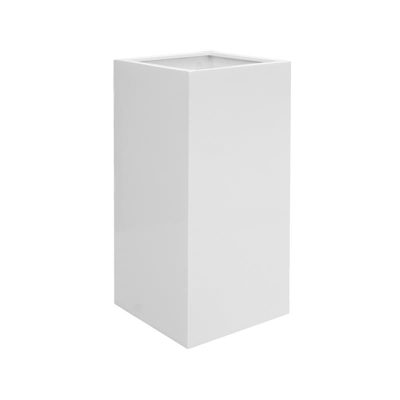 Eastvale Handmade Pot Planter, White, 39.25" H x 19.5" W x 19.5" D