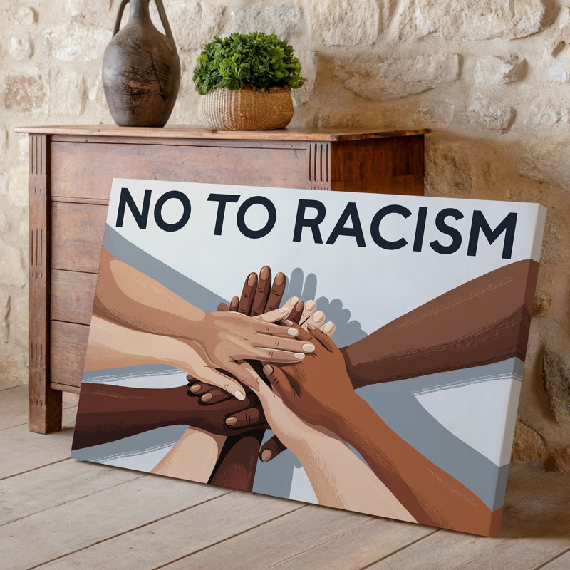 Toile, une puissante illustration mettant en vedette un groupe diversifié de mains jointes, ensemble solidaire, symbolisant l'unité contre la toile
