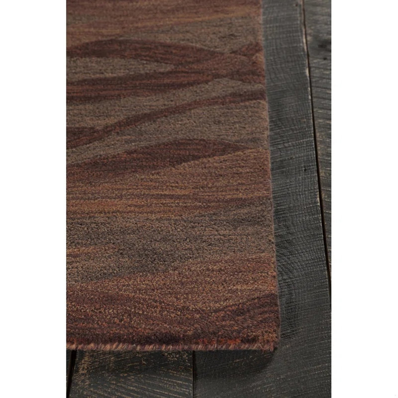 Tapis Clavern, Rectangle 5 pi x 7 pi 6 po, Brun/rouge/orange