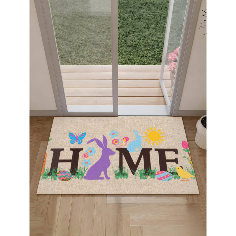 Tapis antidérapant pour la salle de bain et le vestibule, Pâques, 20 x 32