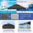 10'x17.6' Outdoor Instant Pop-up Canopy Tent Dual Half Awnings Adjust Patio Black-112708132