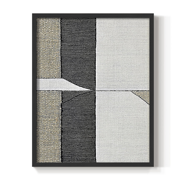 «Abstract CCLI», reproduction encadrée - prête à être accrochée, H 20 po x l 16 po, Noir