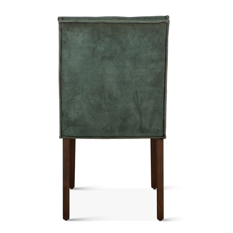 Malti Upholstered Dining Chair, Dark Brown, Green