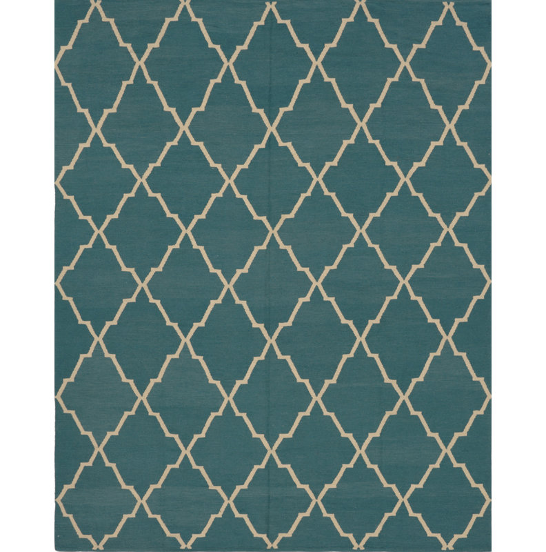 Geometric Area Rug in Blue