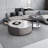 Round rock plate coffee table-110369397