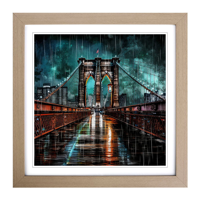Single Picture Frame Print on Wood, Oak
