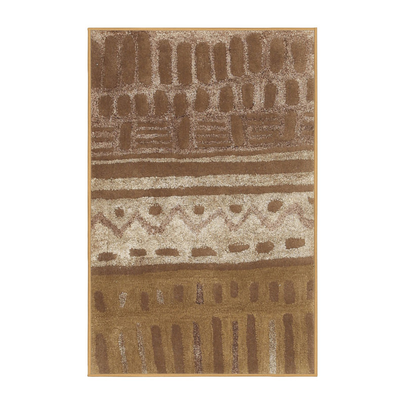 Tapis abstrait brun, Rectangle 5 pi x 7 pi