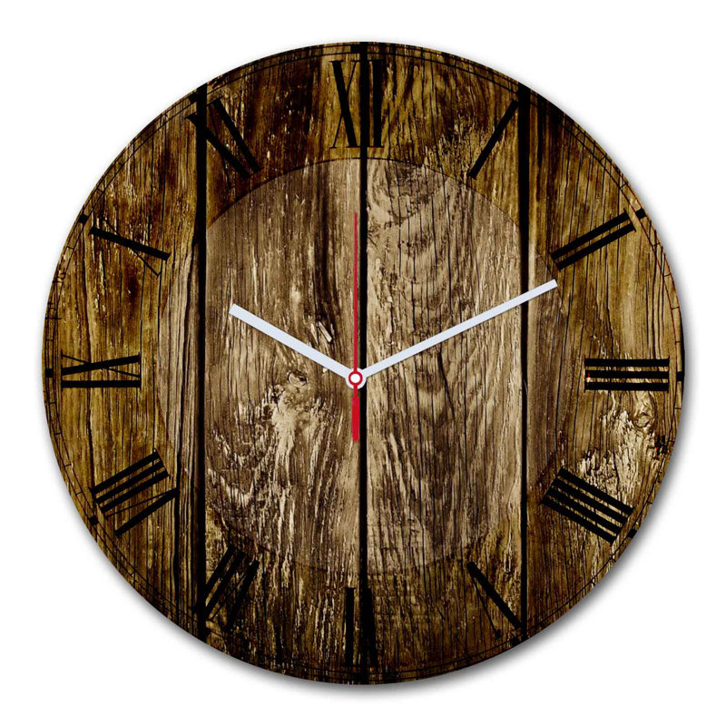 Horloge murale élégante Elegant, 11,8 pouces de diamètre | 100% panneau de fibres à densité moyenne avec une épaisseur de 0,2 pouce | Design élégant pour la maison ou le bureau | La montre moderne ajoute de la sophistication à n'importe quel espa