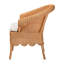 Chaise bohémienne tressée en rotin miel