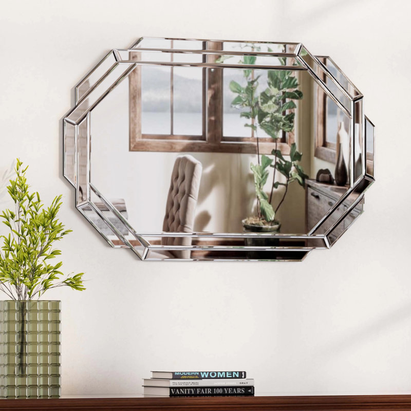 Octagon Wall Mirror, 36" H x 24" W